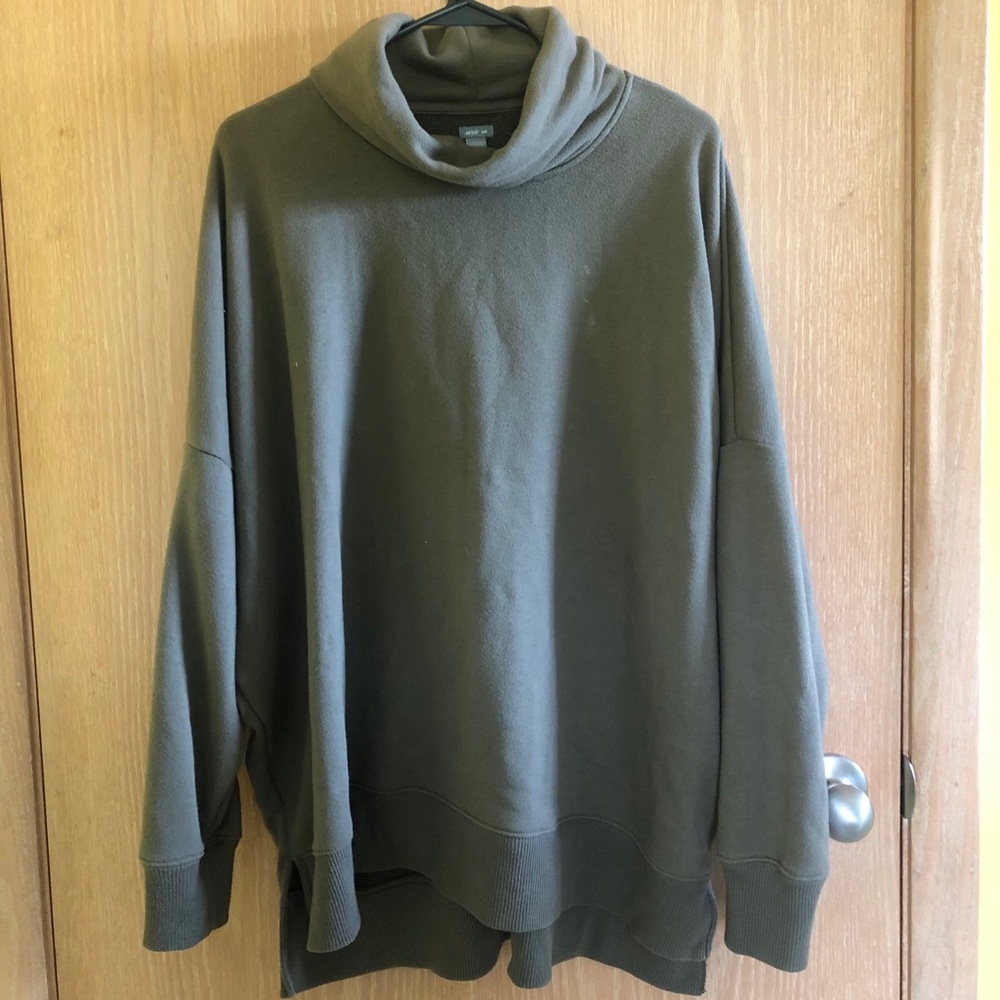 cowl turtle neck oversized aerie sweatshirt